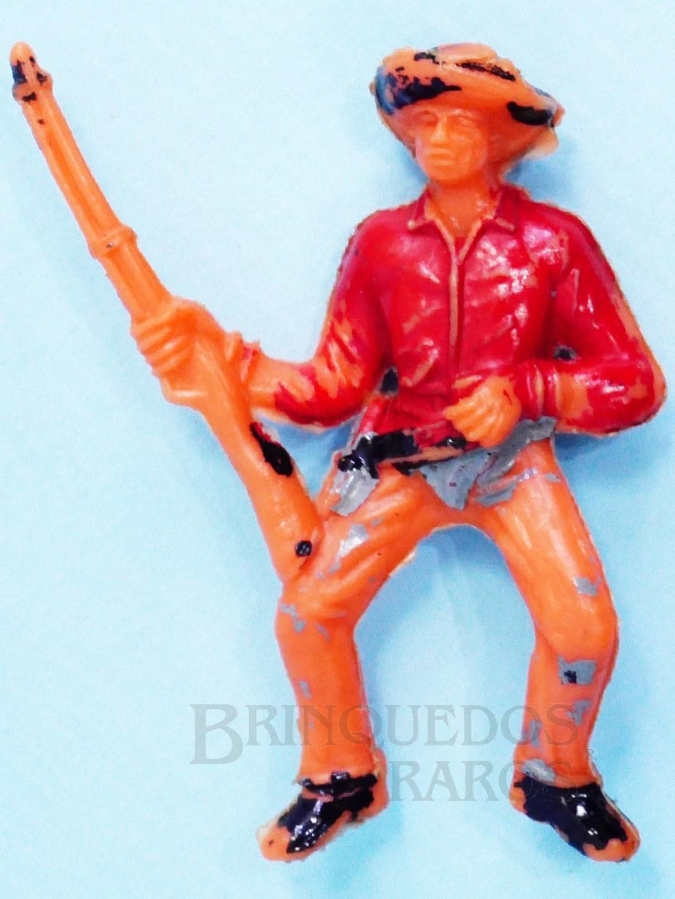Brinquedos Antigos - Casablanca e Gulliver - Cowboy a Cavalo com rifle Cowboy de Montar numerado 129 Casablanca Década de 1960