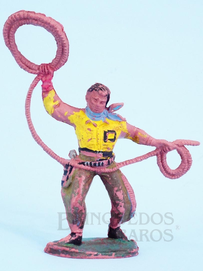 Brinquedos Antigos - Casablanca e Gulliver - Cowboy de pé com laço Gulliver Década de 1970