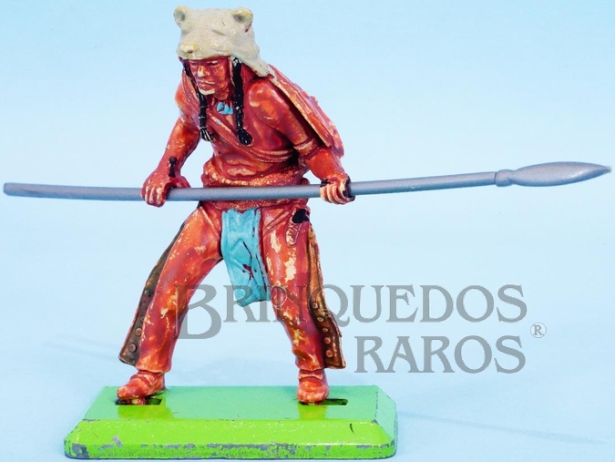 Brinquedos Antigos - Britains - índio de pé com Lança Série Deetail Década de 1970